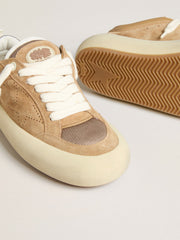 Golden Goose Men's Space-Star Cube in tobacco suede with perforated star