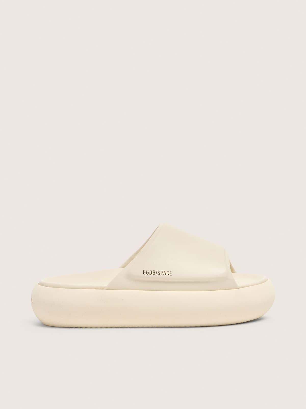 Golden Goose Men's Space-Star Slide slip-ons in white leather