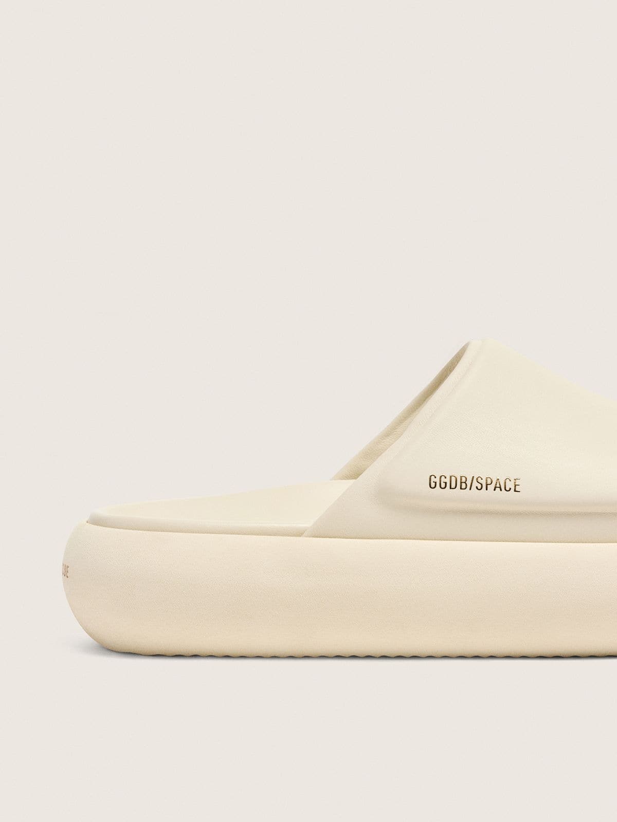 Golden Goose Men's Space-Star Slide slip-ons in white leather