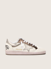 Golden Goose Men's Ball Star LTD in nappa leather with metallic bio-based star and inserts