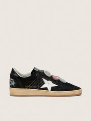 Golden Goose Men's Ball Star LTD in black suede with Skins