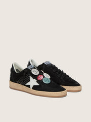 Golden Goose Men's Ball Star LTD in black suede with Skins