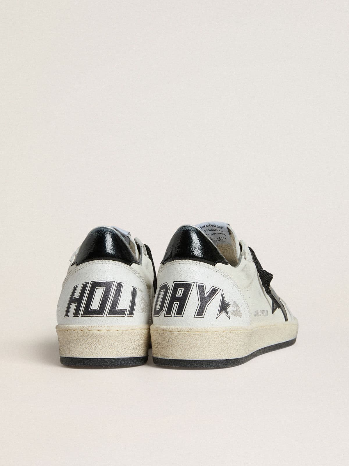 Golden Goose Men's Ball Star Wishes in nappa with black naplak star and heel tab