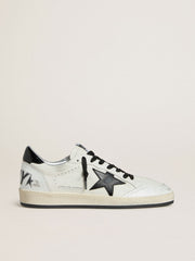 Golden Goose Men's Ball Star Wishes in nappa with black naplak star and heel tab