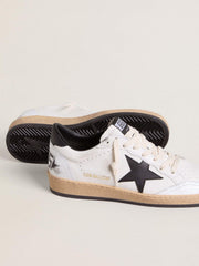 Golden Goose Men's Ball Star in white nappa with black star