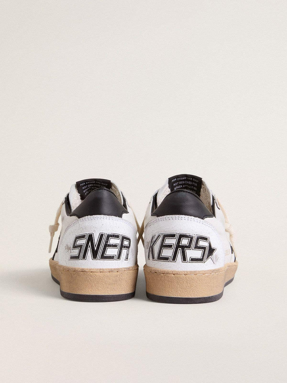 Golden Goose Men's Ball Star in white nappa with black star