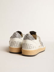 Golden Goose Men’s Ball Star Wishes in nappa leather with glitter star and heel tab