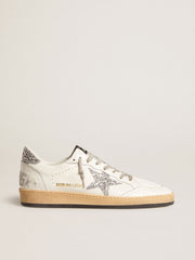 Golden Goose Men’s Ball Star Wishes in nappa leather with glitter star and heel tab