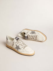 Golden Goose Men’s Ball Star Wishes in nappa leather with glitter star and heel tab