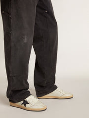 Golden Goose Men’s Ball Star with black leather star and green leather heel tab