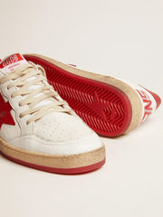 Golden Goose Men's Ball Star in white leather