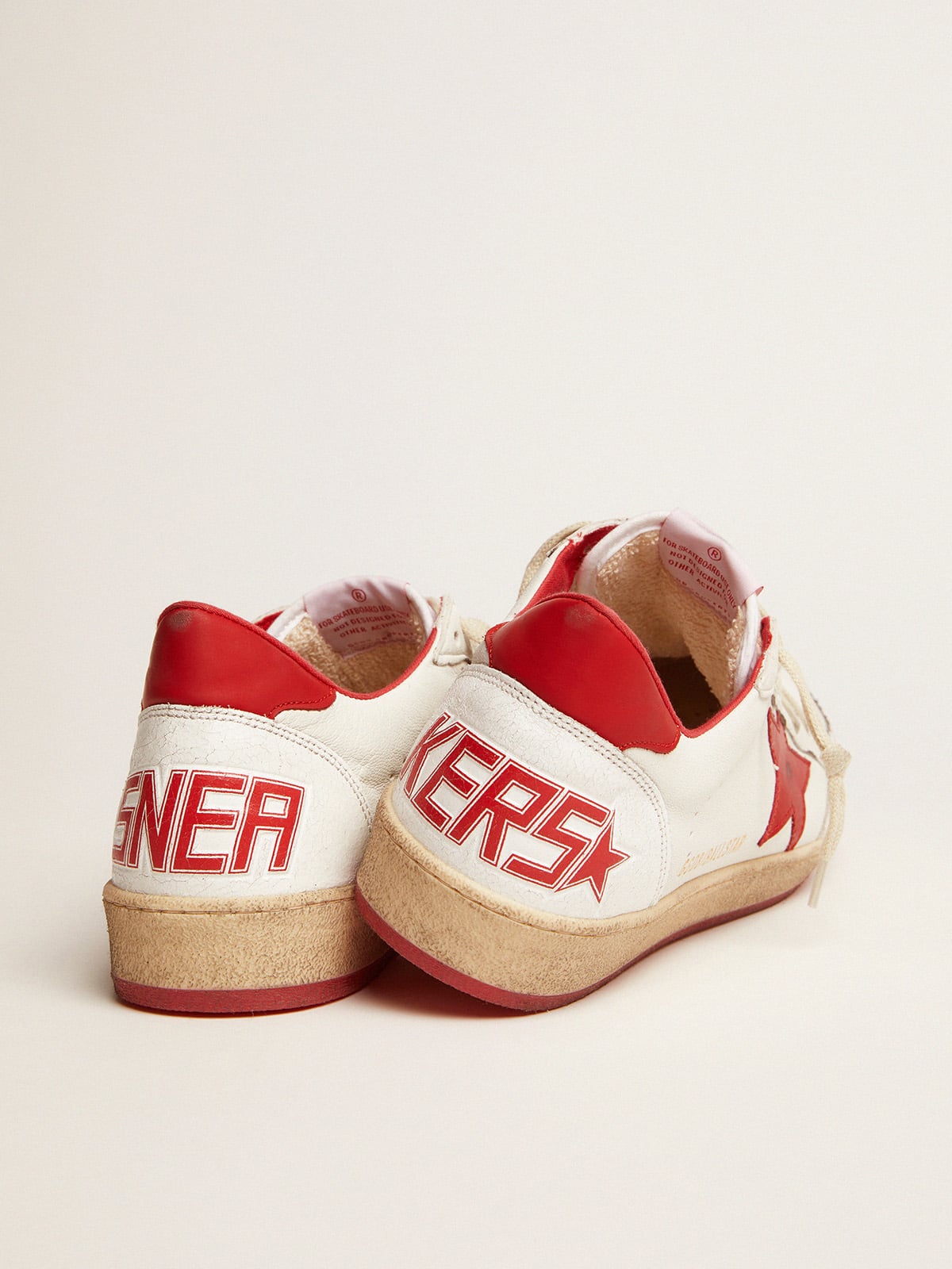 Golden Goose Men's Ball Star in white leather