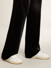 Golden Goose Ball Star with ice-gray suede star and glossy black leather heel tab