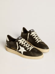 Golden Goose Men's Ball Star in black nappa with white leather star and heel tab
