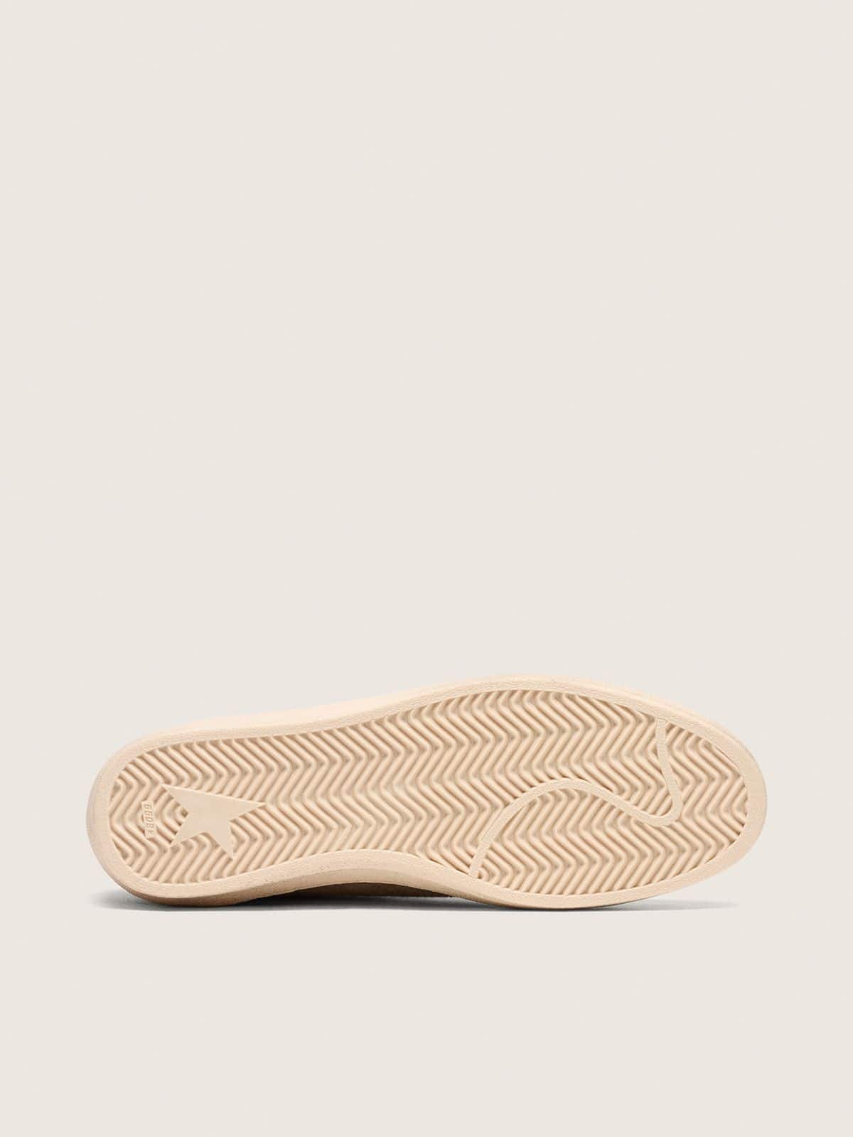 Golden Goose Men's Ball Star in wool with cream leather star and brown waxed leather inserts