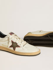 Golden Goose Men’s Ball Star LTD with mesh star and midnight blue leather heel tab