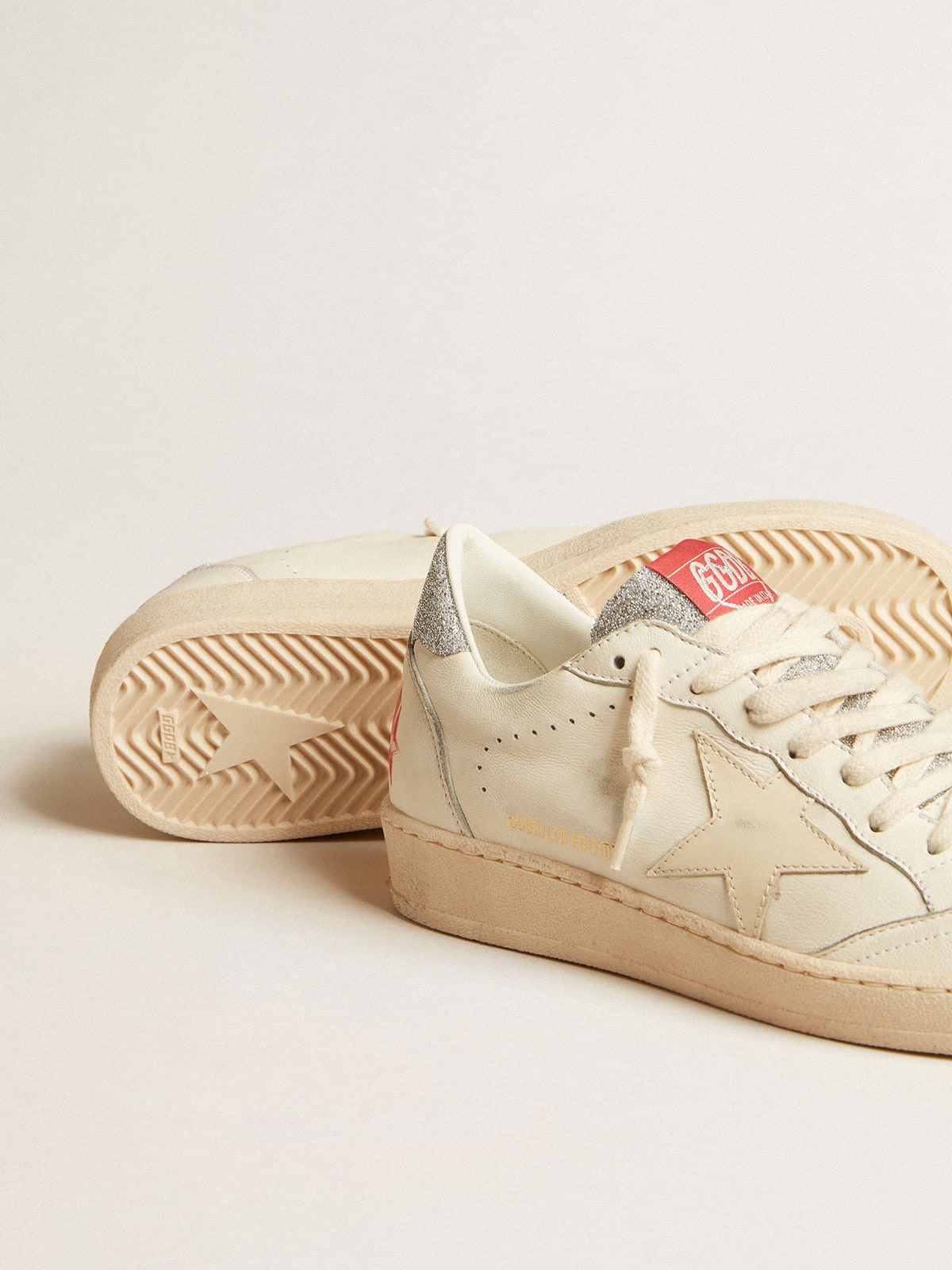 Golden Goose Men’s Ball Star  in nappa with white star and Swarovski crystal heel tab