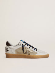 Golden Goose Ball Star LTD with foiled crackle leather star and brown leather heel tab
