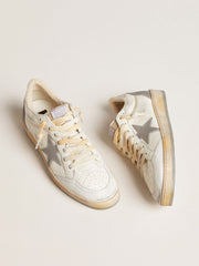 Golden Goose Ball Star in nappa with rubber star and silver leather heel tab