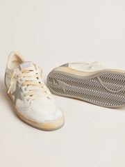 Golden Goose Ball Star in nappa with rubber star and silver leather heel tab