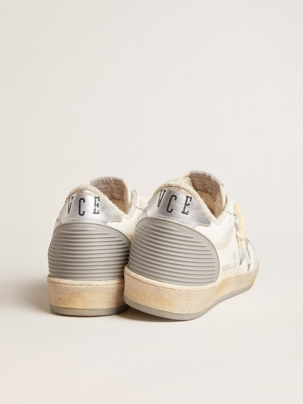 Golden Goose Ball Star in nappa with rubber star and silver leather heel tab