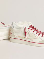 Golden Goose Men’s Ball Star LTD CNY in white leather with a lived-in effect
