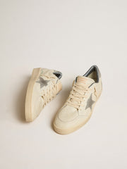 Golden Goose Ball Star in nappa leather with gray suede star and heel tab