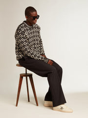 Golden Goose Ball Star in nappa leather with gray suede star and heel tab