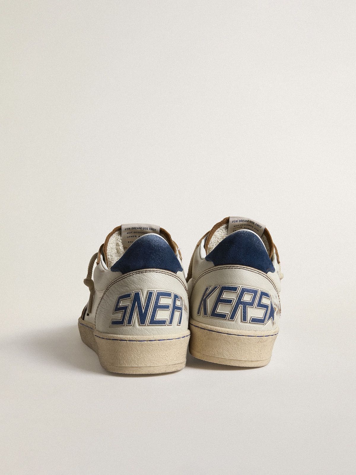 Golden Goose Ball Star with black star and blue suede heel tab