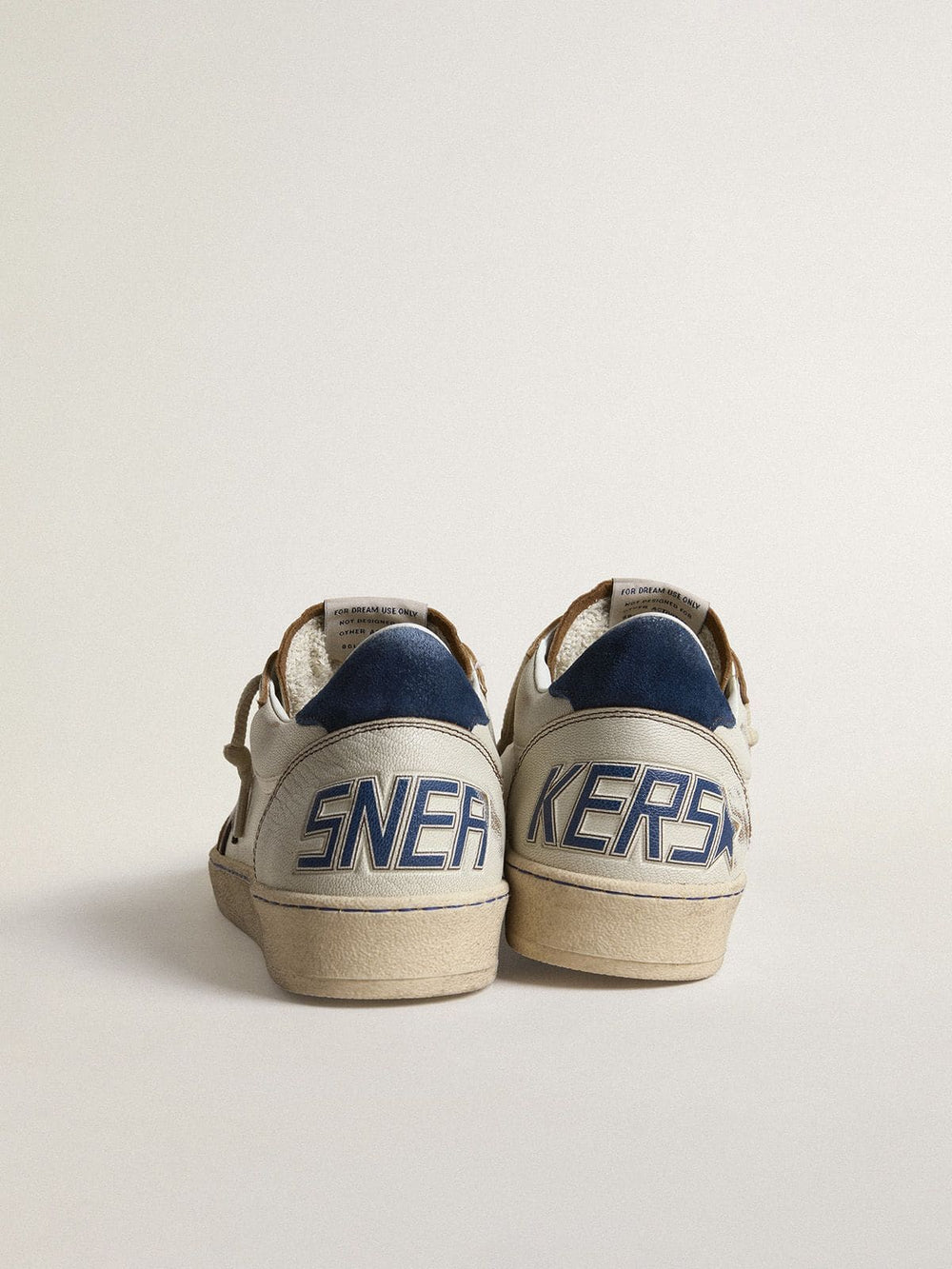 Golden Goose Ball Star with black star and blue suede heel tab