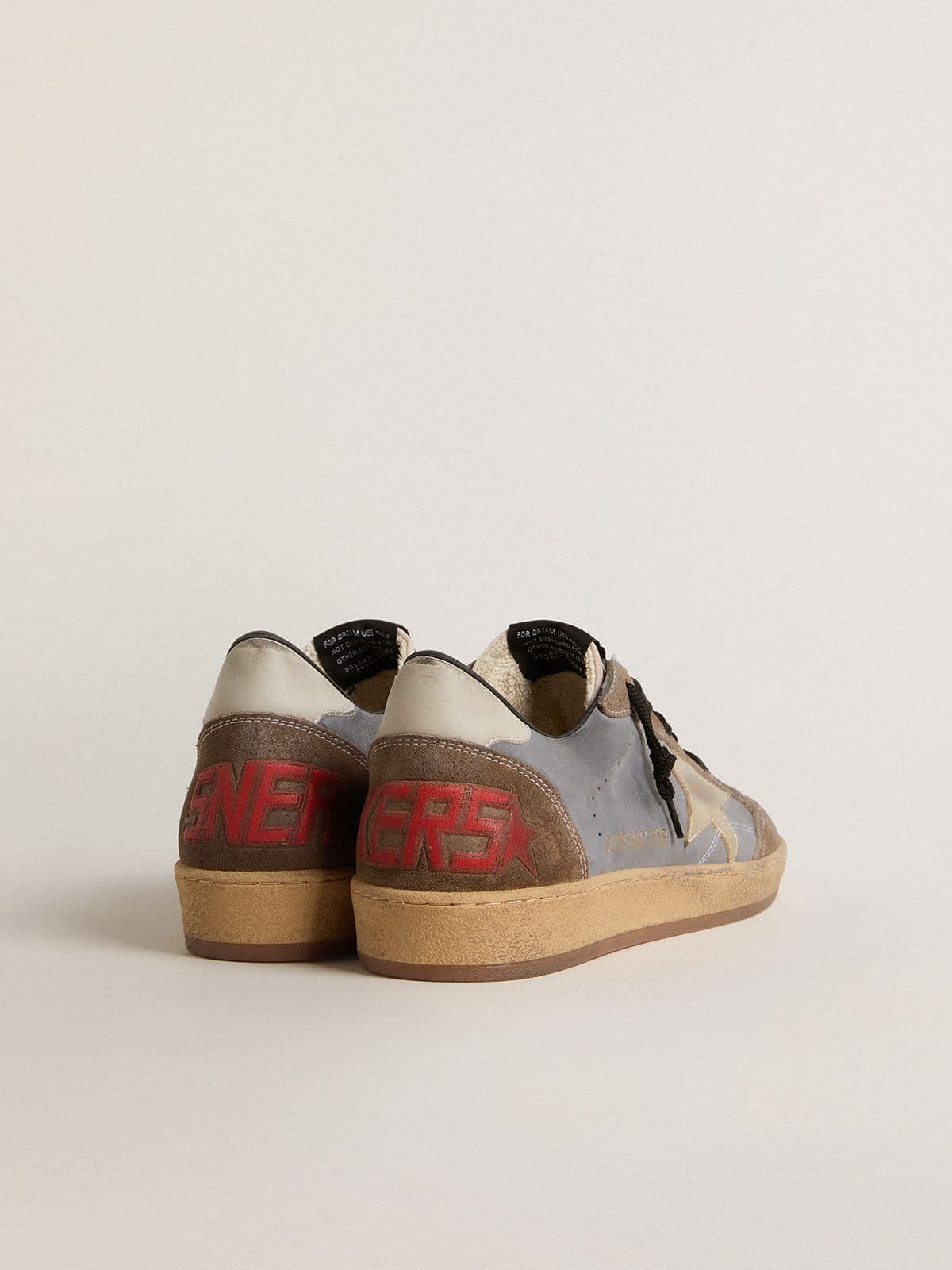 Golden Goose Men's Ball Star in nubuck and suede with gold metallic star