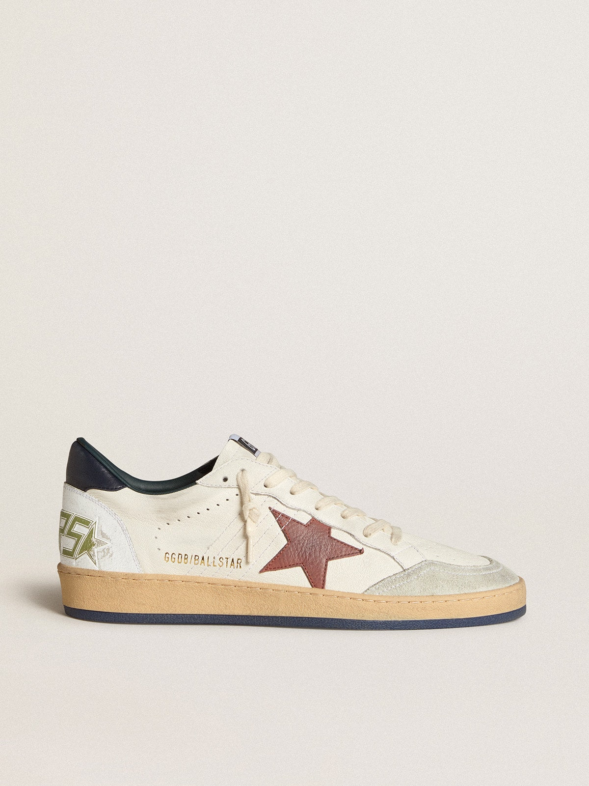 Golden Goose Ball Star in nappa with brown nubuck star and nappa heel tab