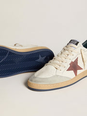 Golden Goose Ball Star in nappa with brown nubuck star and nappa heel tab