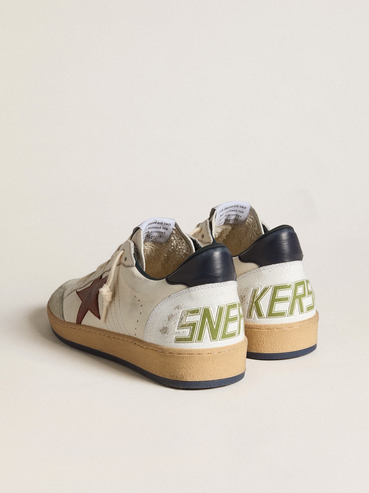 Golden Goose Ball Star in nappa with brown nubuck star and nappa heel tab