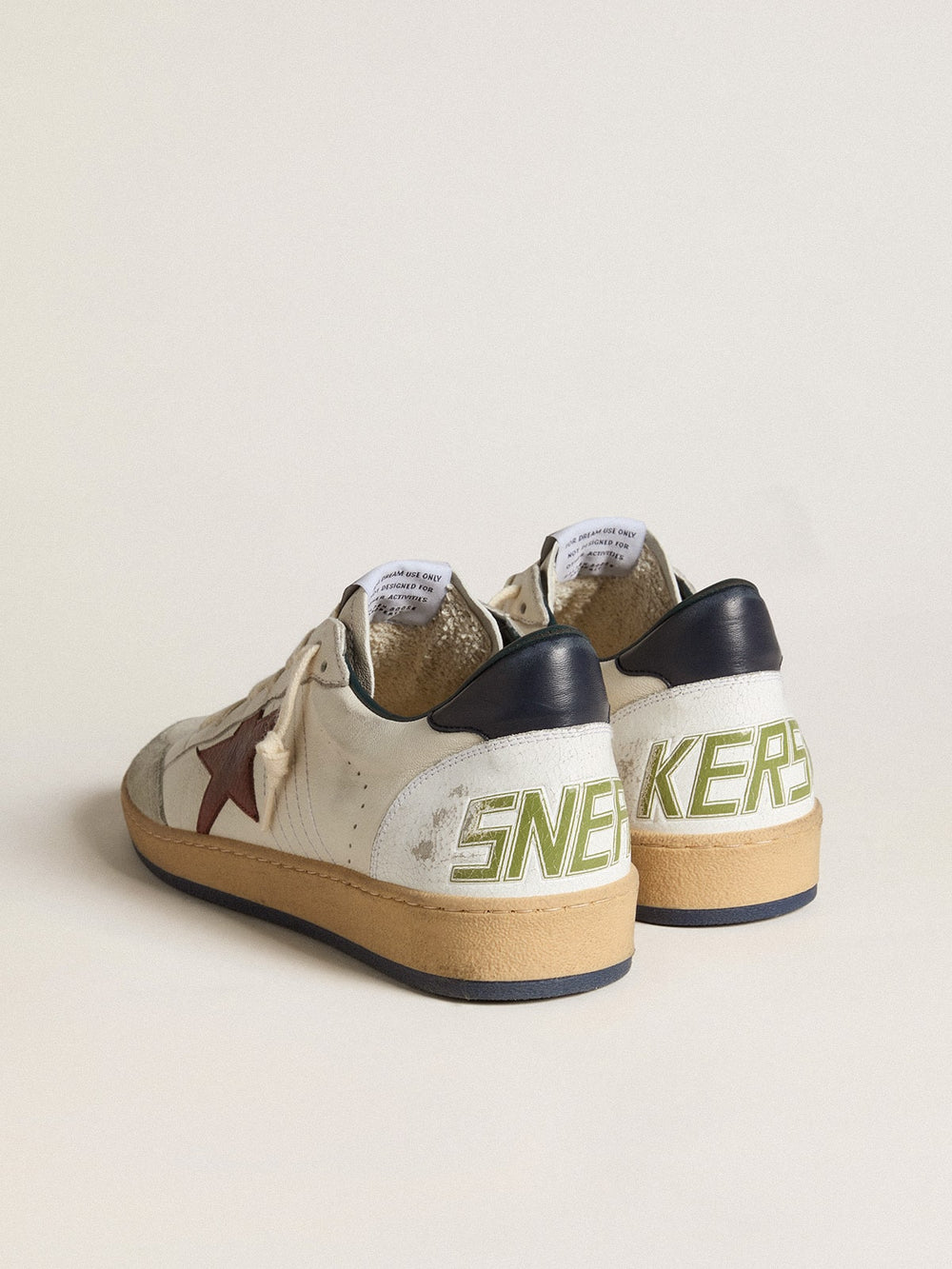 Golden Goose Ball Star in nappa with brown nubuck star and nappa heel tab