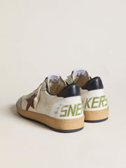 Golden Goose Ball Star in nappa with brown nubuck star and nappa heel tab