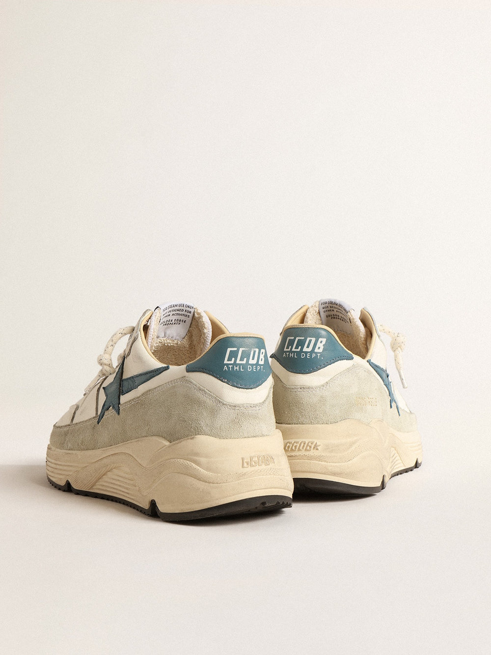 Golden Goose Running Sole in nappa with blue leather star and suede insert