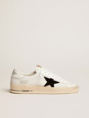 Golden Goose Men's Stardan in white mesh with black suede star