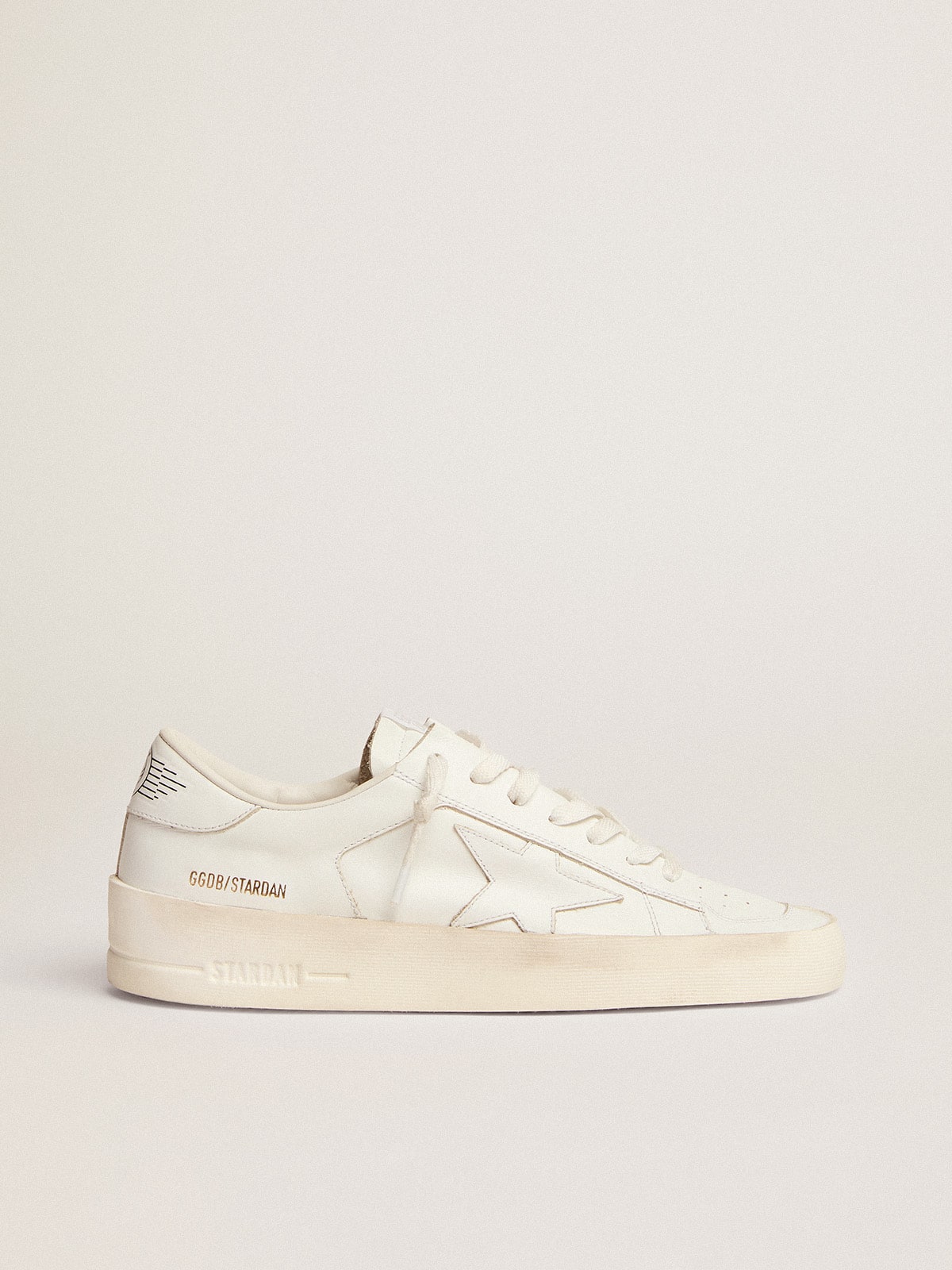 Golden Goose Men's Stardan in white leather