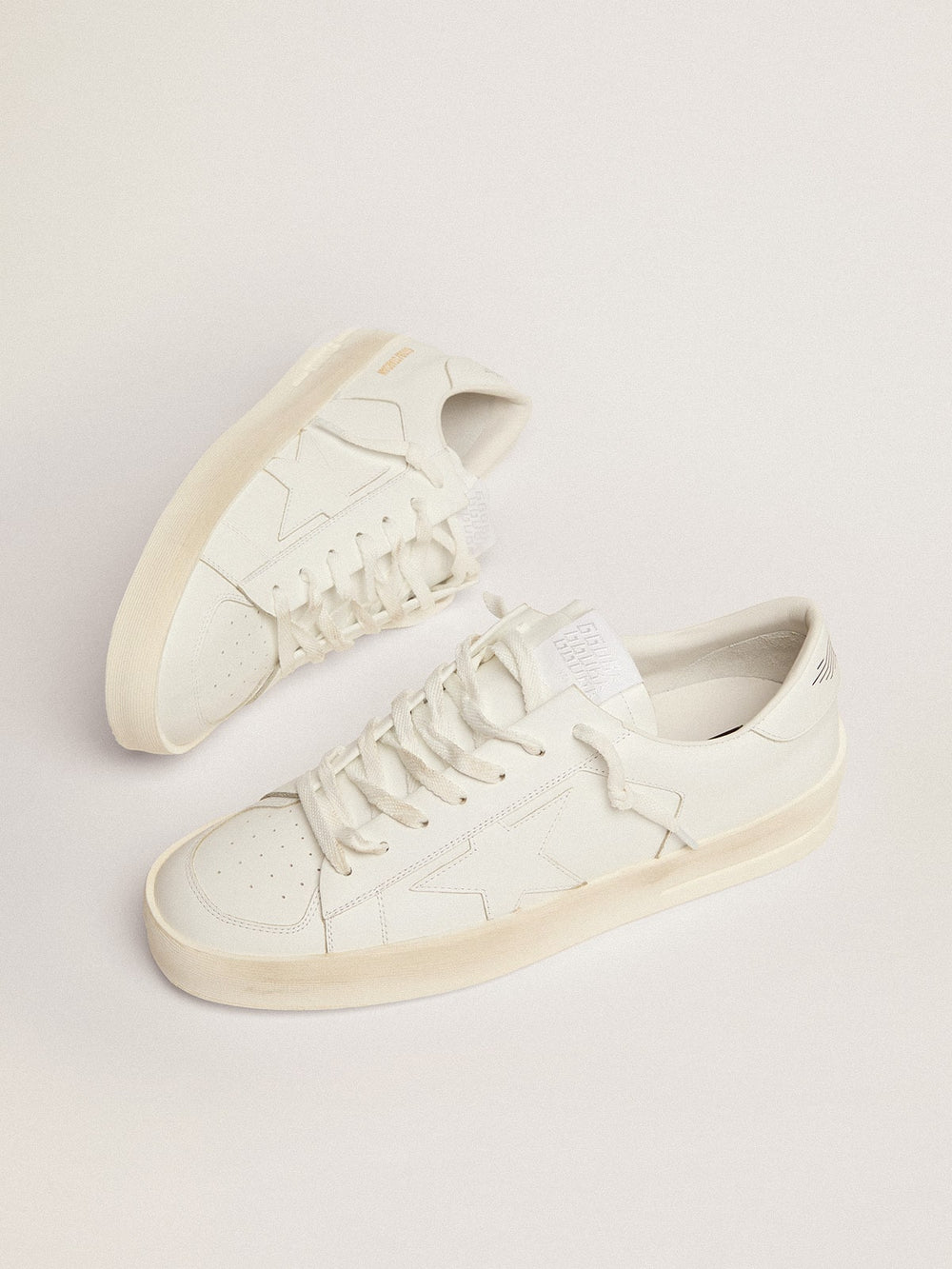 Golden Goose Men's Stardan in white leather
