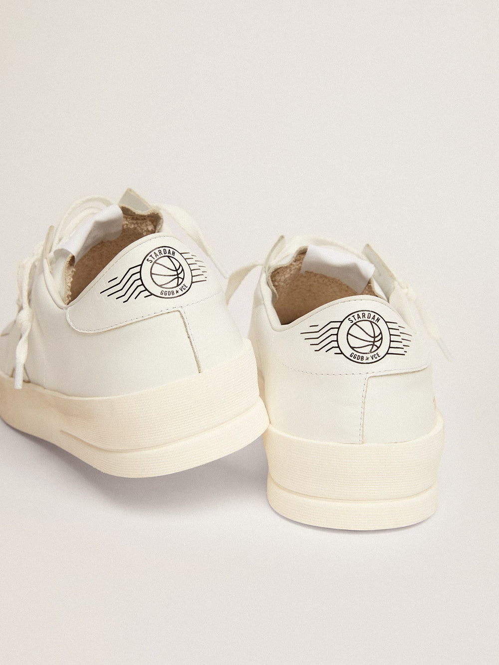 Golden Goose Men's Stardan in white leather