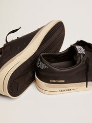 Golden Goose Men's Stardan in total black leather
