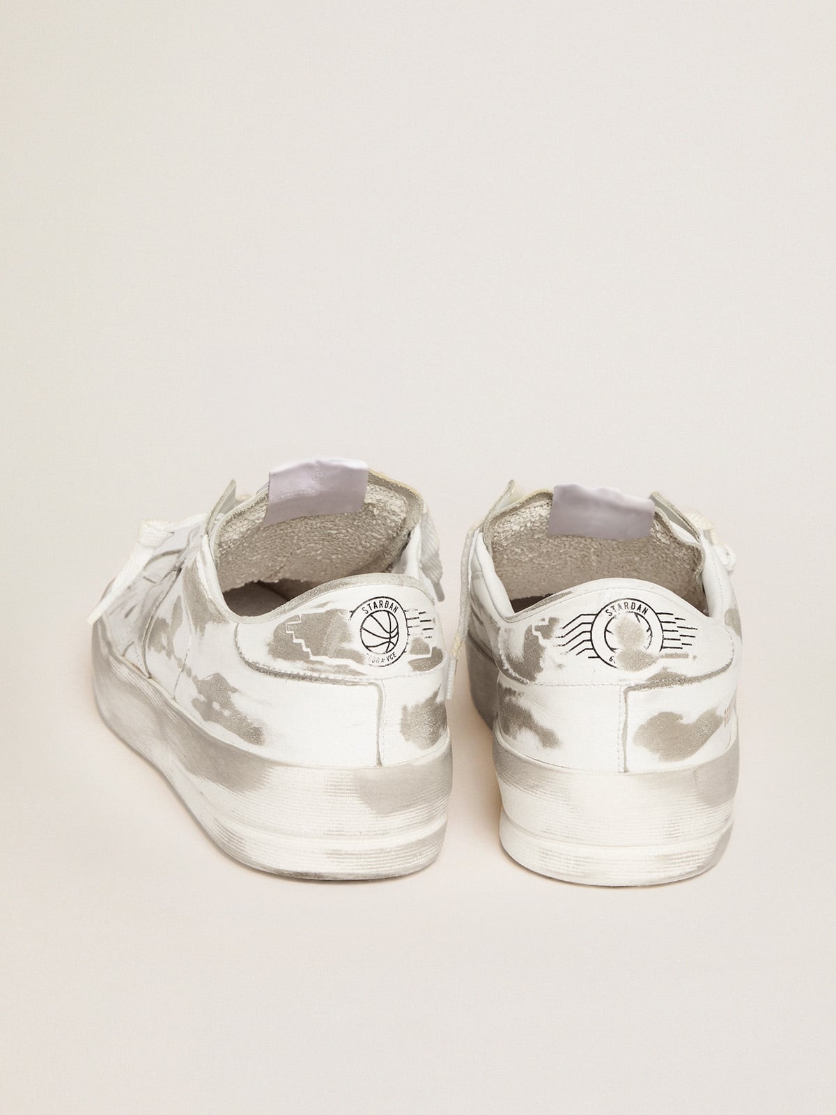 Golden Goose Stardan in white leather with white leather star and heel tab