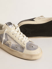 Golden Goose Stardan in white leather and mesh with white leather star