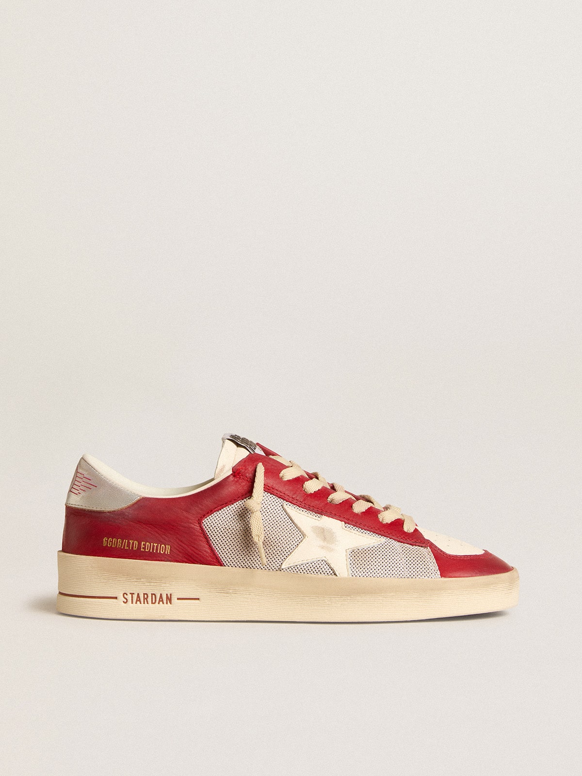 Golden Goose Men's Stardan  in mesh and nubuck with nappa star and leather heel tab