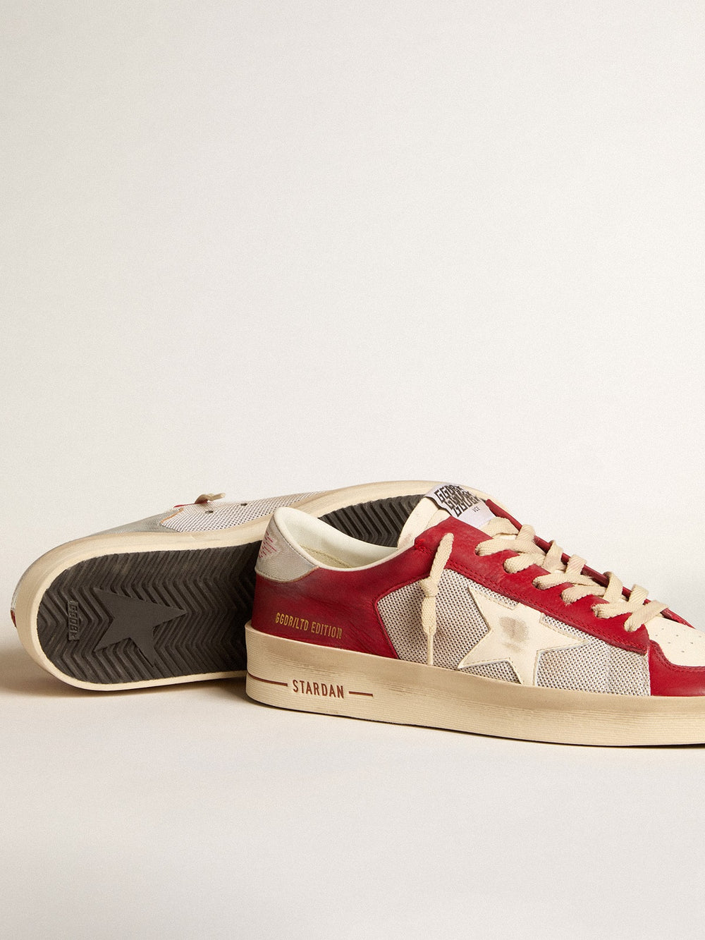 Golden Goose Men's Stardan  in mesh and nubuck with nappa star and leather heel tab
