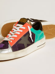 Golden Goose Men's Stardan LAB in patent leather and mesh with rubber star