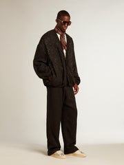 Golden Goose Men's Stardan in suede with sand star and Swarovski crystal inserts