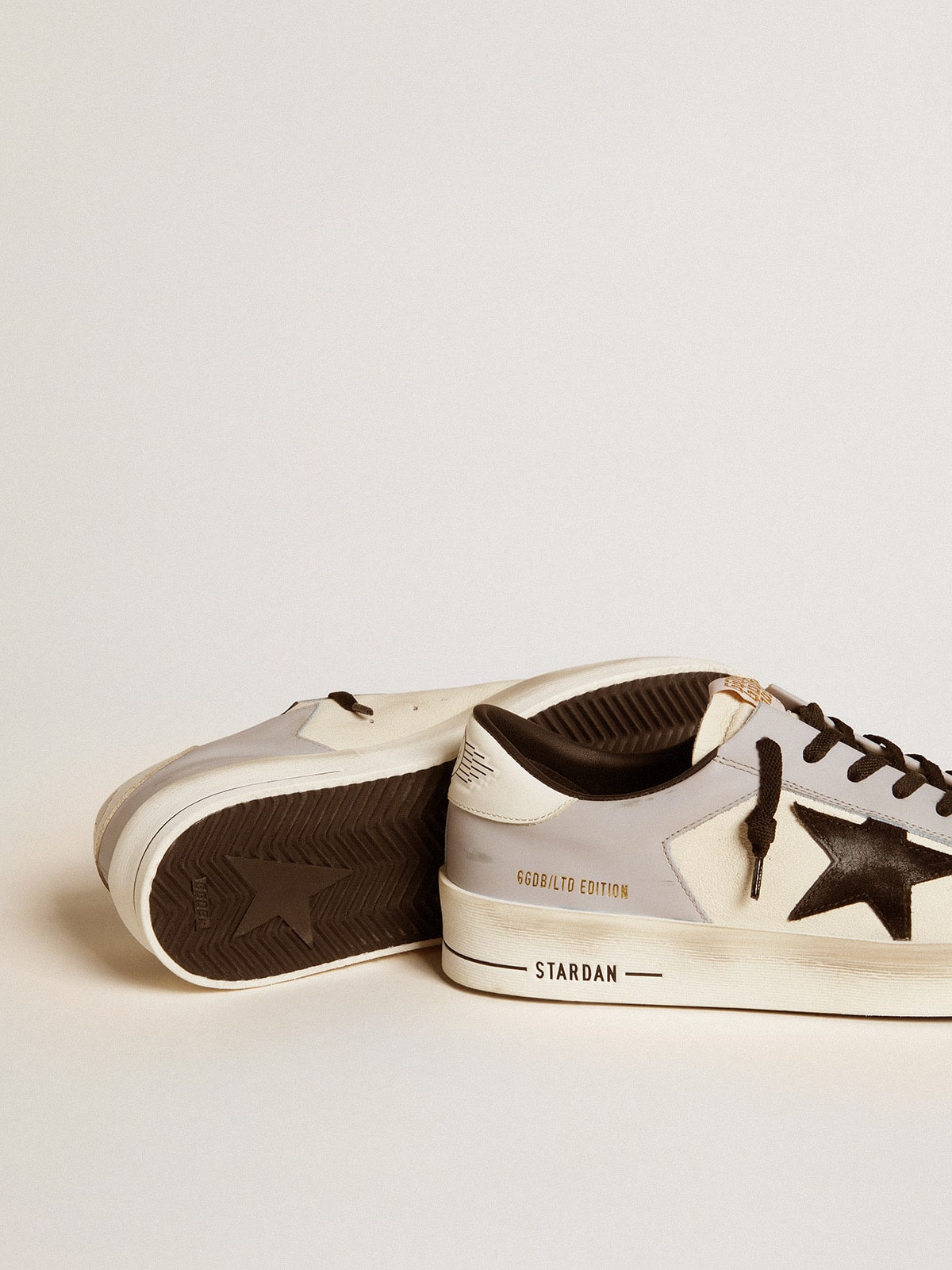 Golden Goose Men’s Stardan LTD in nappa and leather with suede star and leather heel tab