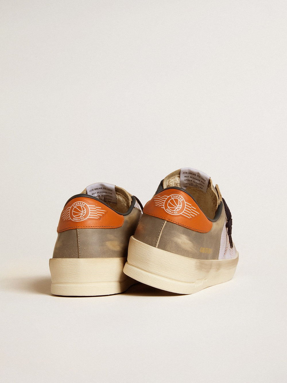 Golden Goose Stardan LTD in gray leather and mesh with leather star and heel tab